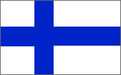 Flag of Finalnd - blue cross on white backgrond