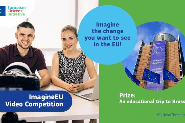 Imagine EU video competition - 2 students, Commission building, info on the prize