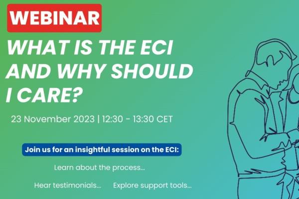 ECI Forum webinar invitation, with title and date 