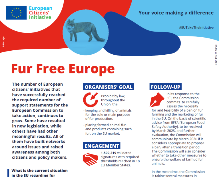 Picture of the first page of the factsheet