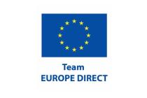 Logo of Europe Direct Belgium, EU flag and words 'Team Europe Direct' 