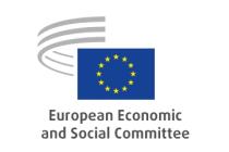 Logo composed of the EU flag with graphic elements and the words European Econoomic and Social Committee